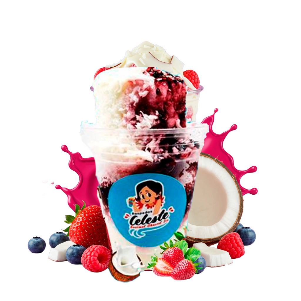 Colado de Frutos Rojos y crema dulce casera