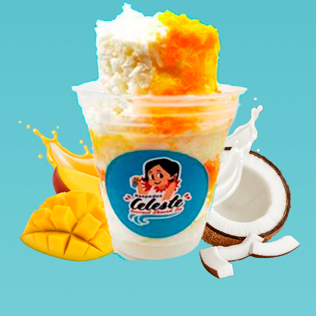 Colado de Mango y crema dulce casera background