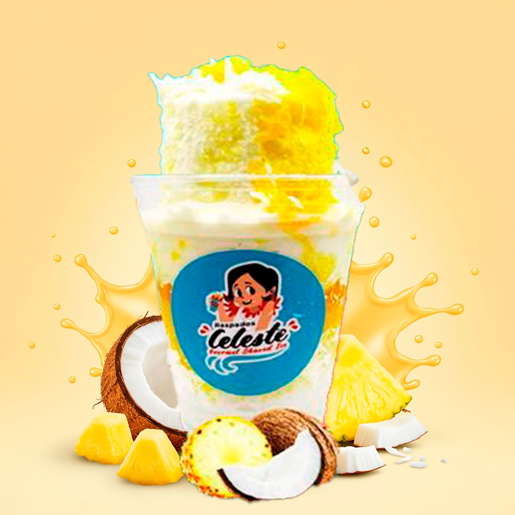 Colado de Piña y crema dulce casera background