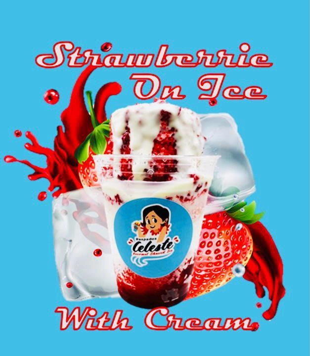 Fresa Helada con Crema background