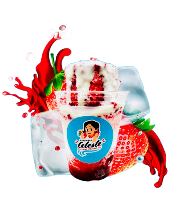 Fresa Helada con Crema